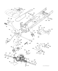 Drive Diagram and Parts List for YTH150 (96041002202)(2008-01) Husqvarna Lawn Tractor