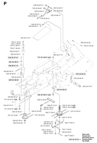 Frame 2 Diagram and Parts List for PF18 2003-02 Husqvarna Lawn Tractor