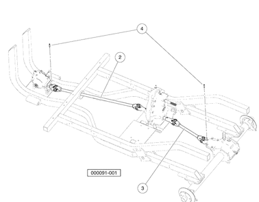 Prop Shafts Diagram and Parts List for HUV4420G 2006-11 Husqvarna Lawn Tractor