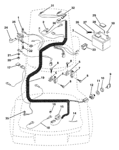 Electrical Diagram and Parts List for LR12 (954000752-A)(1994-05) Husqvarna Lawn Tractor