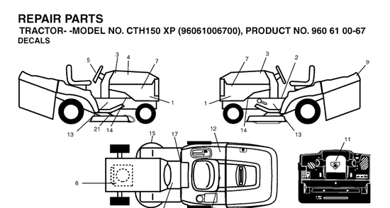 Part Location Diagram of 532188926 Husqvarna Decal