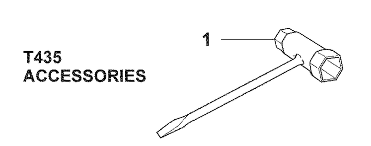 Accessories Diagram and Parts List for T435 2009-02 Husqvarna Chainsaw