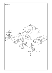 Cover Diagram and Parts List for R214TC2017-2021  Husqvarna Lawn Tractor