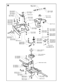 Transmission 2 Diagram and Parts List for R970HST 1998-03 Husqvarna Lawn Tractor
