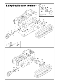 Track System Diagram and Parts List for DXR140 (1 & Above)(2013-08) Husqvarna Demolition Hammer