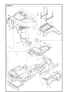 Cover 4 Diagram and Parts List for R418TSX AWD Husqvarna Lawn Mower