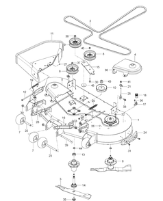 Mower Deck / Cutting Deck Diagram and Parts List for MZ54 (96769610200)(2018-04) Husqvarna Lawn Mower