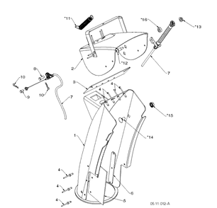 Control Panel And Discharge Chute 2 Diagram and Parts List for ST227 (97046890100)(2020-05) Husqvarna Snow Blower