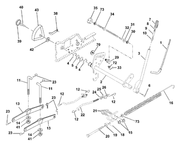 Lift Assembly Diagram and Parts List for GTH2550 (954567109-A)(2001-01) Husqvarna Lawn Tractor