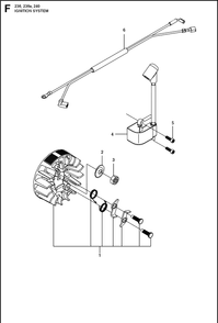 Ignition System Diagram and Parts List for 236  Husqvarna Chainsaw