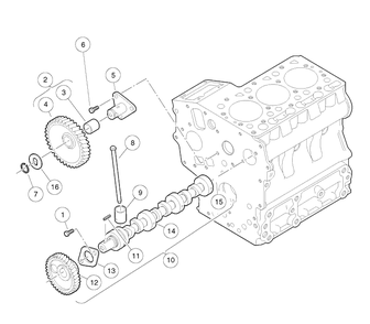 Chamshaft And Idle Gear Diagram and Parts List for HUV4421GXP 2009 Husqvarna Lawn Tractor