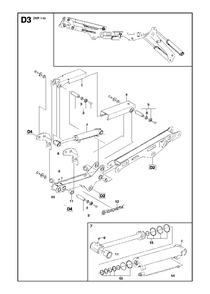 Arm Three Diagram and Parts List for DXR140 (1 & Above)(2013-08) Husqvarna Demolition Hammer