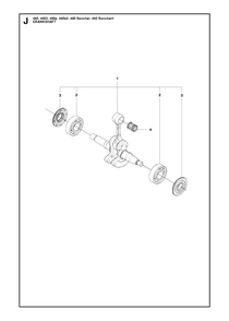 Crankshaft Diagram and Parts List for 450RANCHER  Husqvarna Chainsaw