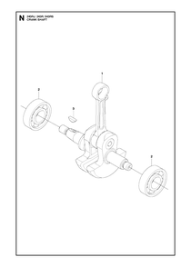 Crankshaft Diagram and Parts List for 243RJ 20182200001 & Above Husqvarna Trimmer