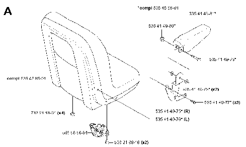 Seat Diagram and Parts List for RIDERPRO18 (953521901)(2004-01) Husqvarna Lawn Tractor