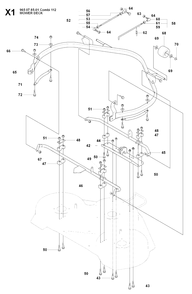 44-Inch/112cm Cutting Deck 3 Diagram and Parts List for R15-V2 (965200701)(2008-01) Husqvarna Lawn Tractor