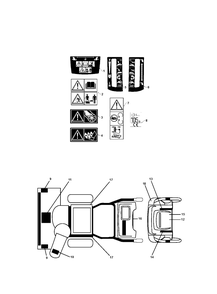 Decals 2 Diagram and Parts List for ST327P  Husqvarna Snow Blower