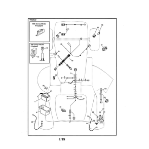 Electrical Diagram and Parts List for YTH20K46-96043027600  Husqvarna Lawn Tractor