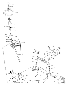 Steering Assembly Diagram and Parts List for LTH2042 (954571953-C)(2004-03) Husqvarna Lawn Tractor
