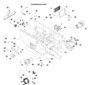 Hydraulic Assembly Diagram and Parts List for BZ6134D (968999214)(2003-03) Husqvarna Lawn Mower