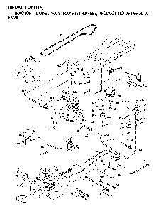 Drive Diagram and Parts List for YTH2046B (954567079)(2001-01) Husqvarna Lawn Tractor