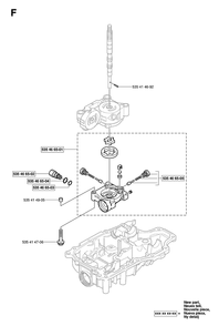 Hydraulic Pump - Motor Diagram and Parts List for K66M 2004 Husqvarna Engine