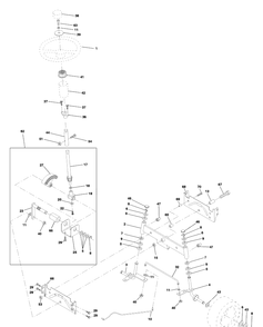 Steering Assembly Diagram and Parts List for LTH130 (954140005B)(1997-12) Husqvarna Lawn Mower