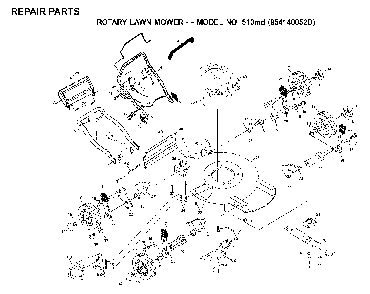 Product Complete Diagram and Parts List for 510MD (954140052D)(2000-01) Husqvarna Lawn Mower