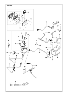 Electrical 2 Diagram and Parts List for P520D (967602001)(2017) Husqvarna Lawn Mower