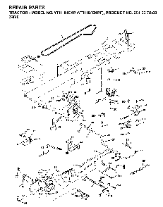 Drive Diagram and Parts List for YTH1848XPF (954567260)(2003-06) Husqvarna Lawn Tractor