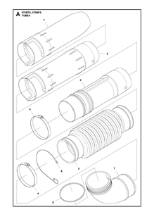 Tube Diagram and Parts List for 570BFS 20111800001-Current Husqvarna Leaf Blower / Vacuum