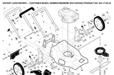 Part Location Diagram of 532179205 Husqvarna Foot Guard, C.E.
