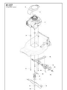 Engine 3 Diagram and Parts List for LC247S  Husqvarna Lawn Mower