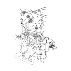 Mower Deck Diagram and Parts List for LGT24K54 240472 Husqvarna Lawn Tractor