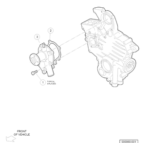 Water Pump Diagram and Parts List for HUV4421DXP 2006-11 Husqvarna Lawn Tractor