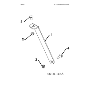 Brace Diagram and Parts List for 970528802  Husqvarna Snow Blower