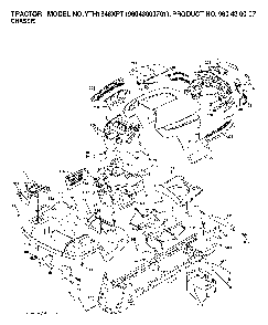 Chassis And Enclosures Diagram and Parts List for YTH1848XPT (96043000701)(2006-03) Husqvarna Lawn Tractor