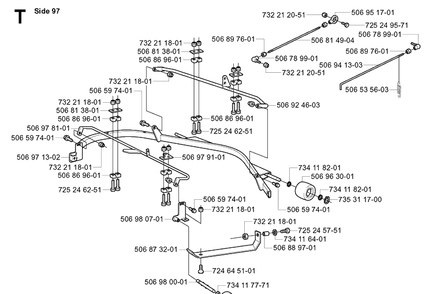 Protection Frame 4 Diagram and Parts List for PR15 2003-01 Husqvarna Lawn Mower