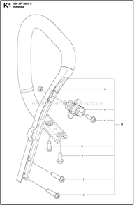 Handle Diagram and Parts List for 550XPGMARKII  Husqvarna Chainsaw