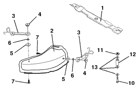 54-Inch Mower Mulch Kit Diagram and Parts List for MK54 2004-01 Husqvarna Lawn Tractor Accessories