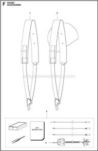 Accessories Diagram and Parts List for 520IHE3  Husqvarna Trimmer