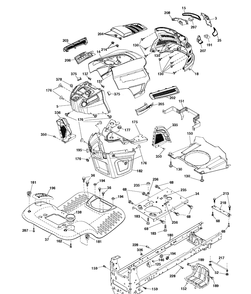 Chassis And Enclosures Diagram and Parts List for YTH2042 (96043031500)(2019-07) Husqvarna Lawn Tractor