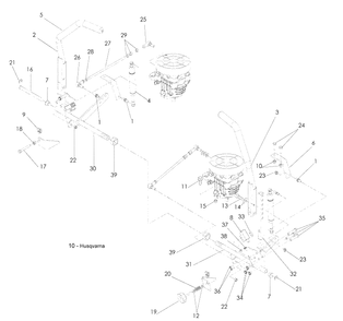 Steering Diagram and Parts List for LZF5227 (966956701)(2008-06) Husqvarna Lawn Mower