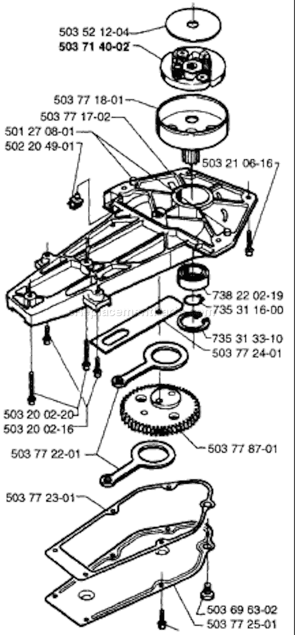 Page M Diagram and Parts List for 225H75 1996-12 Husqvarna Trimmer