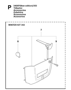 Winter Kit Diagram and Parts List for 353 20090400001-Current Husqvarna Chainsaw