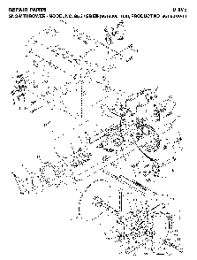 Drive Diagram and Parts List for 8527SBEB (96193001100, 961930011)(2005-12) Husqvarna Snow Blower