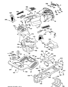 Chassis / Frame Diagram and Parts List for YTH22V46 (96045004101)(2013-10) Husqvarna Lawn Tractor