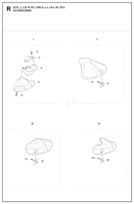 Guards Diagram and Parts List for 325CX 20080900001 & Above Husqvarna Trimmer