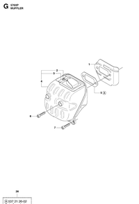 Muffler 2 Diagram and Parts List for 576XP  Husqvarna Chainsaw