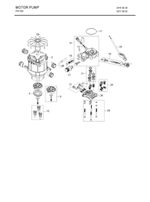Pump Diagram and Parts List for PW360 (967677801)(2017-10) Husqvarna Pressure Washer